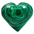 Malachite Crystal Hearts